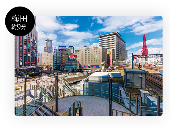 梅田　約9分